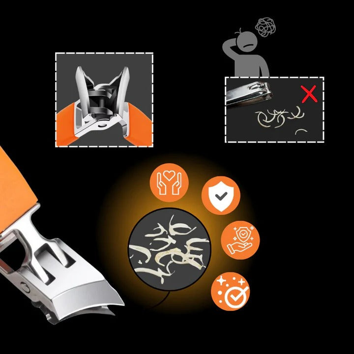 [Hometech] Manual Wide Jaw Nail Clipper with Curved Cutting Edge