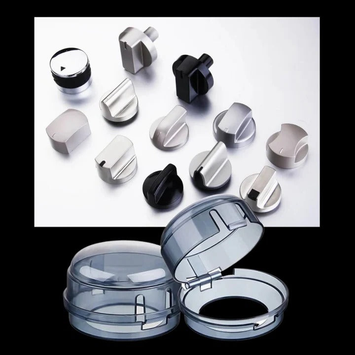 [Hometech] Snap On Stove Knob Covers for Household Use, 4 Piece Set