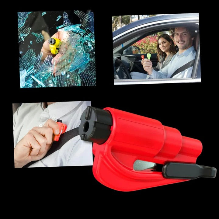 [Hometech] Portable 2 in 1 Car Safety Tool for Tempered Windows