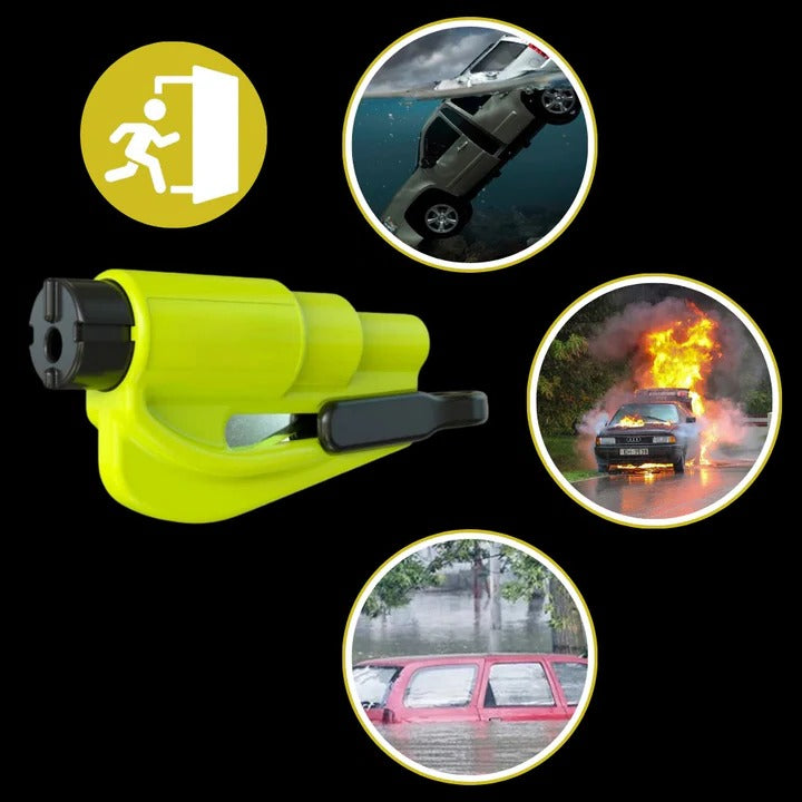 [Hometech] Portable 2 in 1 Car Safety Tool for Tempered Windows