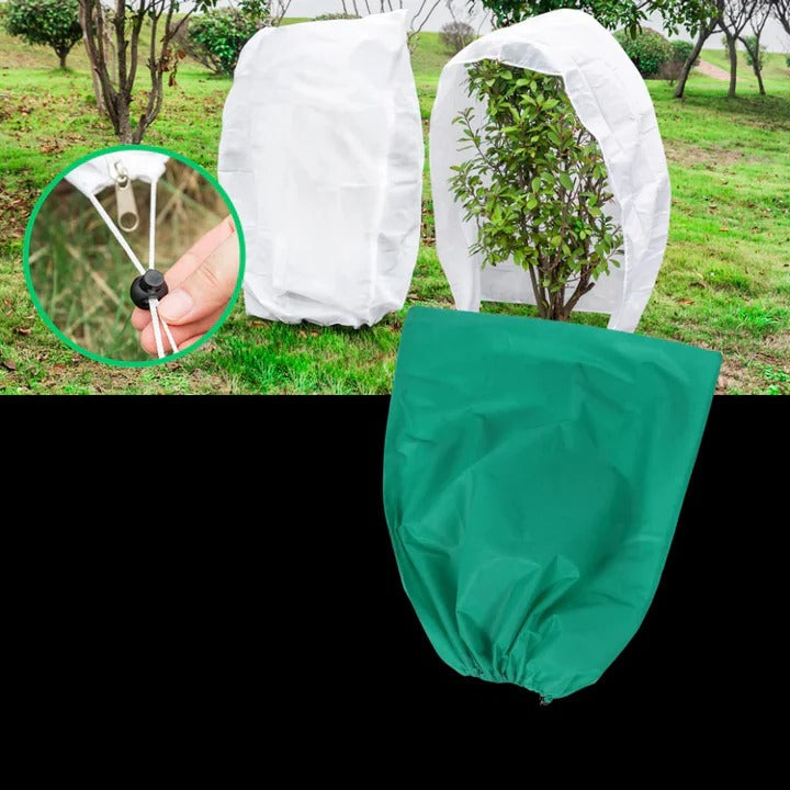 [Hometech] Winter Plant Cover with Zipper and Drawstring for Cold Weather Use