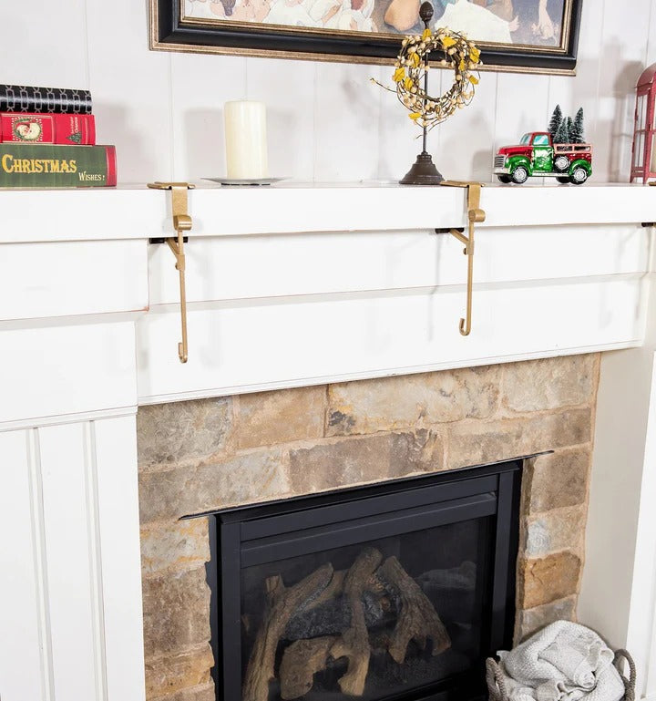 [Hometech] Adjustable Mantle Hook with Weighted Bases for Holiday Stockings and Greenery