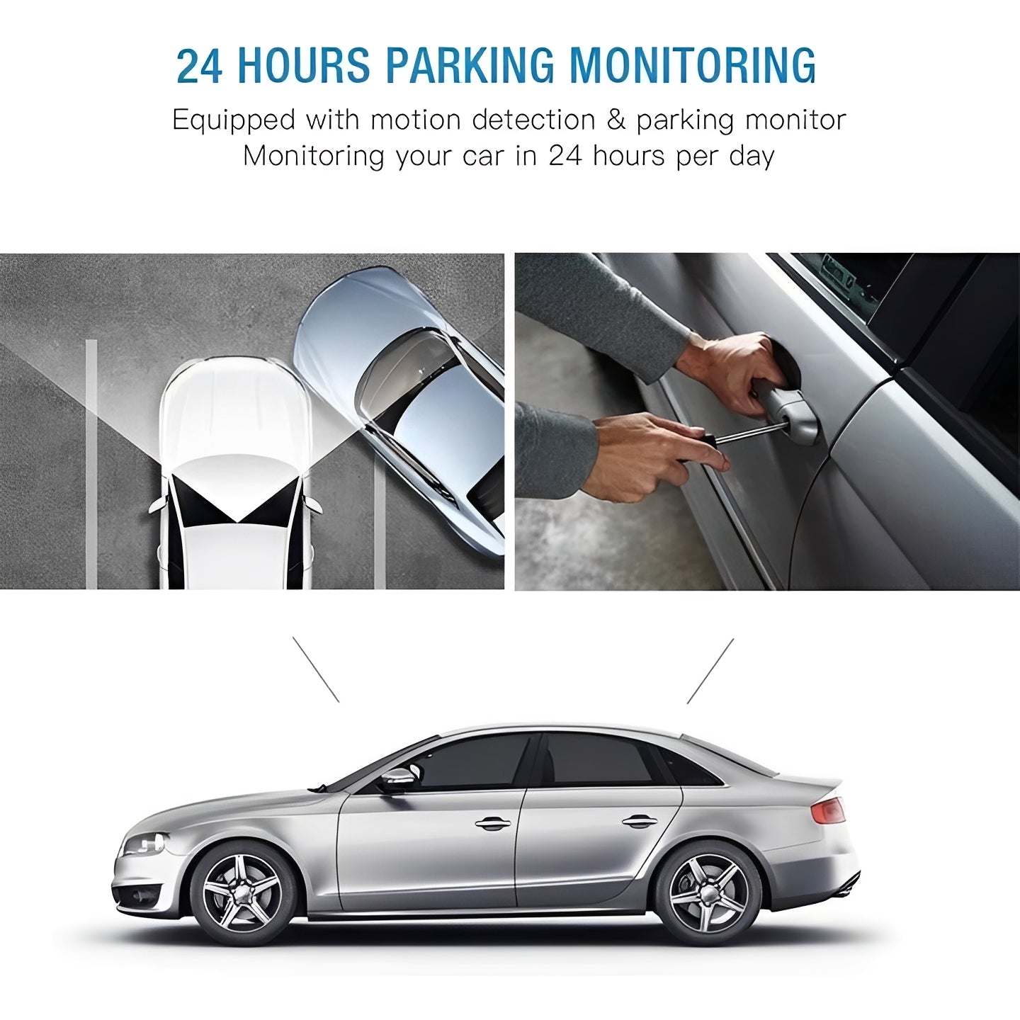 [Hometech] Front and Rear Vehicle Dash Camera with 1080P Recording