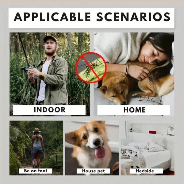 [Hometech] Wearable Ultrasonic Mosquito Deterrent Wristband with Clip On Design