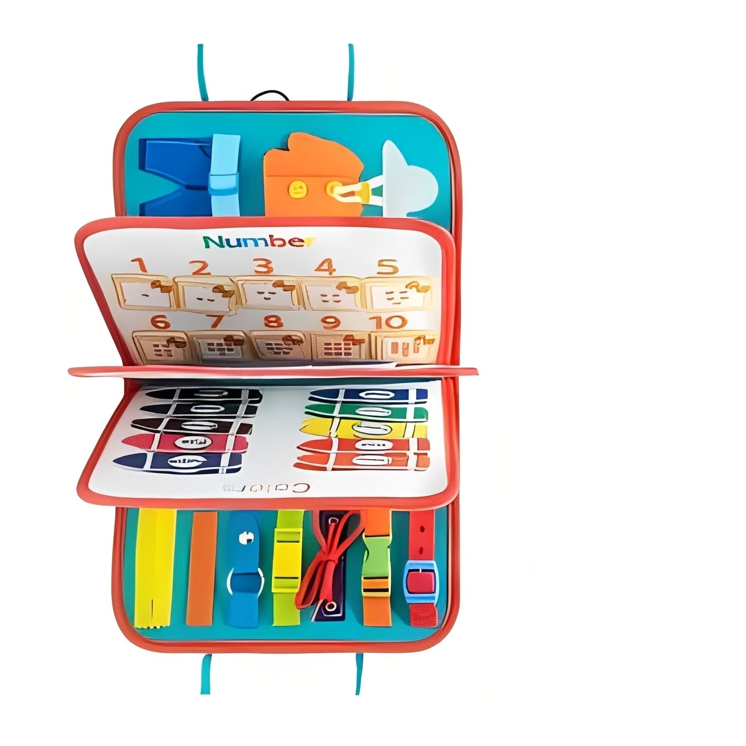 [Hometech] Kid's Activity Board with Textures and Movable Parts