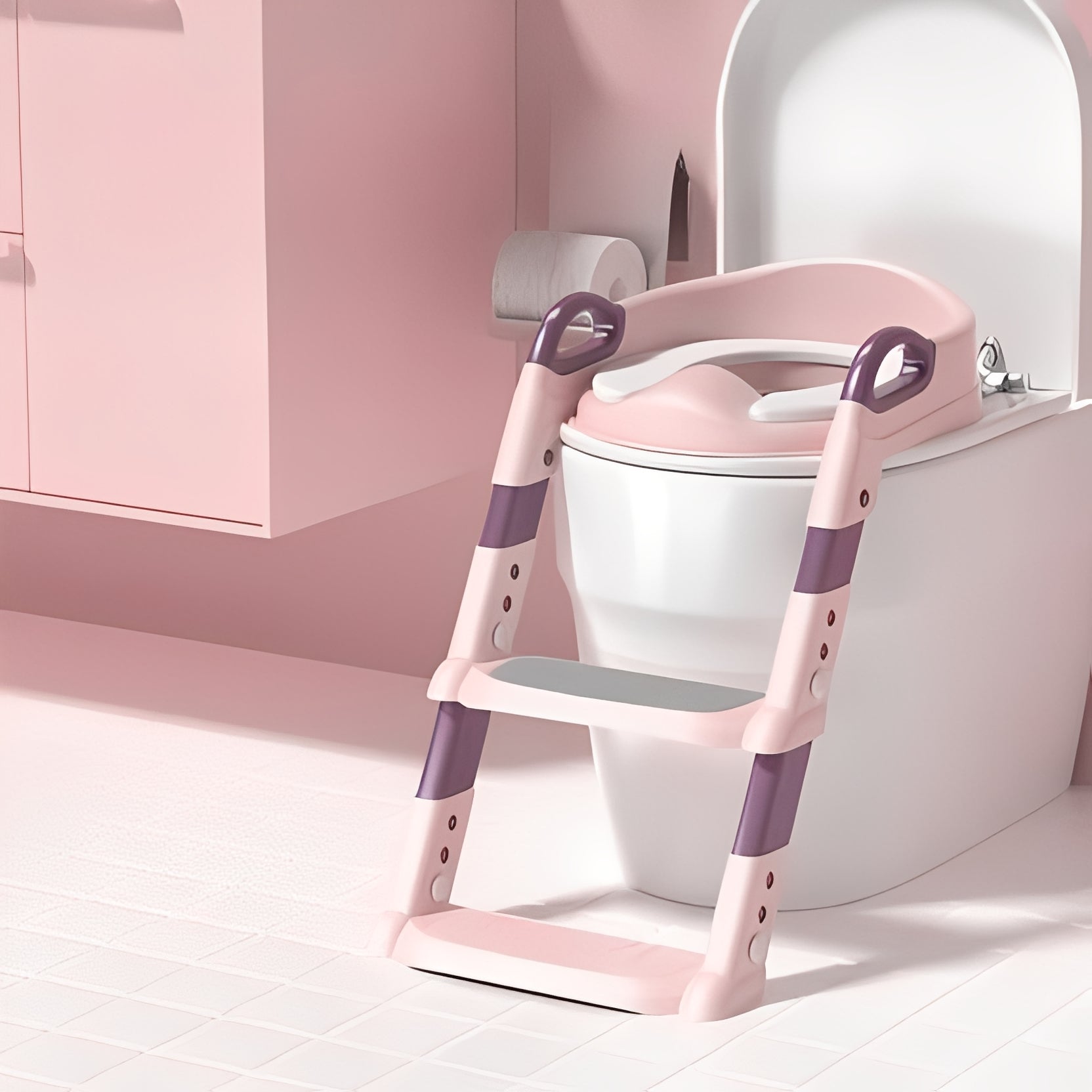 [Hometech] Foldable Toddler Potty Trainer with Integrated Step Ladder