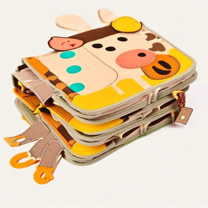 [Hometech] Kid's Portable Activity Book with Textures and Fasteners