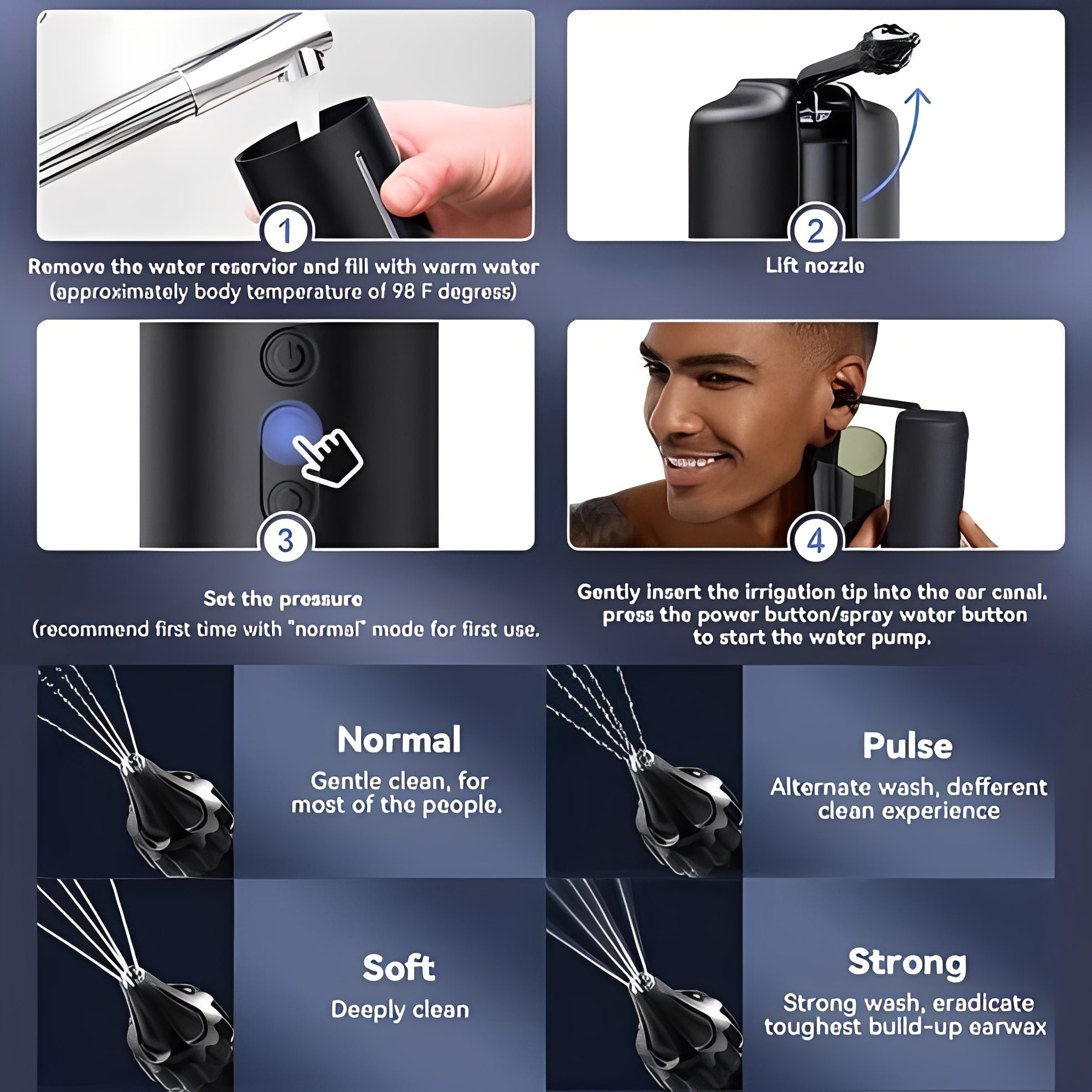 [Hometech] Water Based and USB Rechargeable Ear Rinsing Device