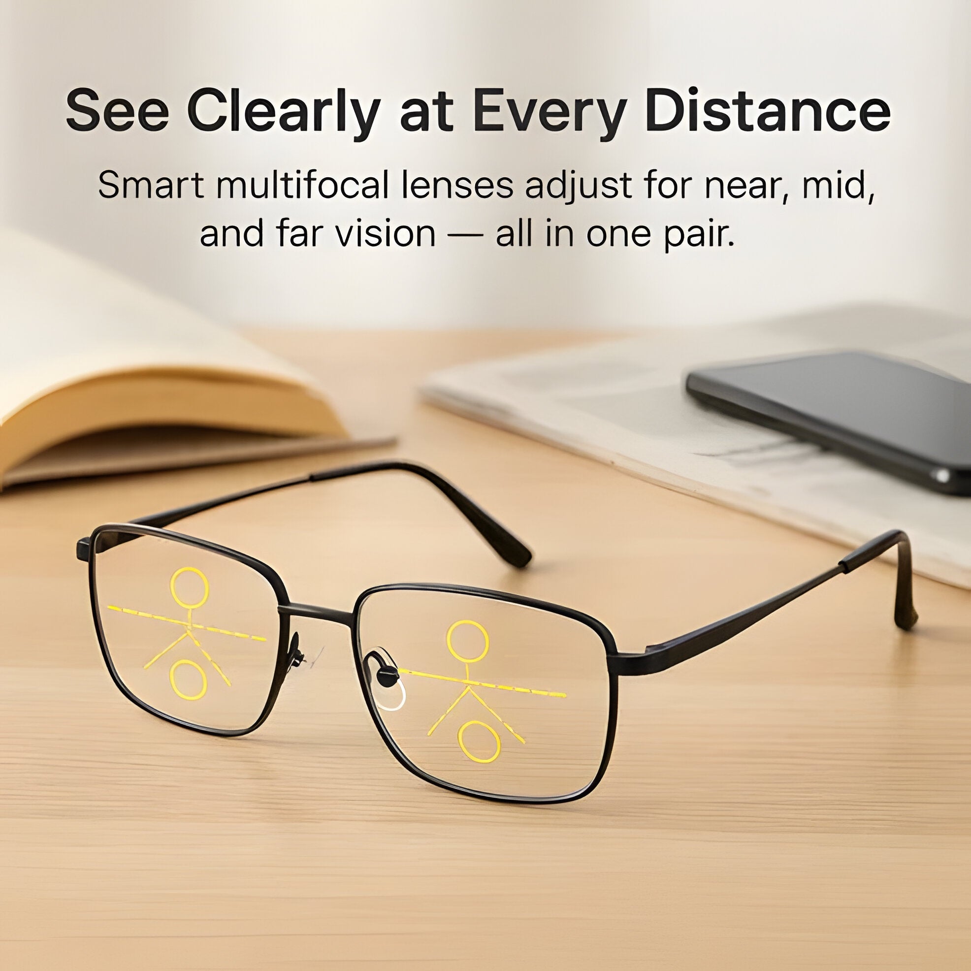 [Hometech] Progressive Glasses with Light Adaptive Lenses