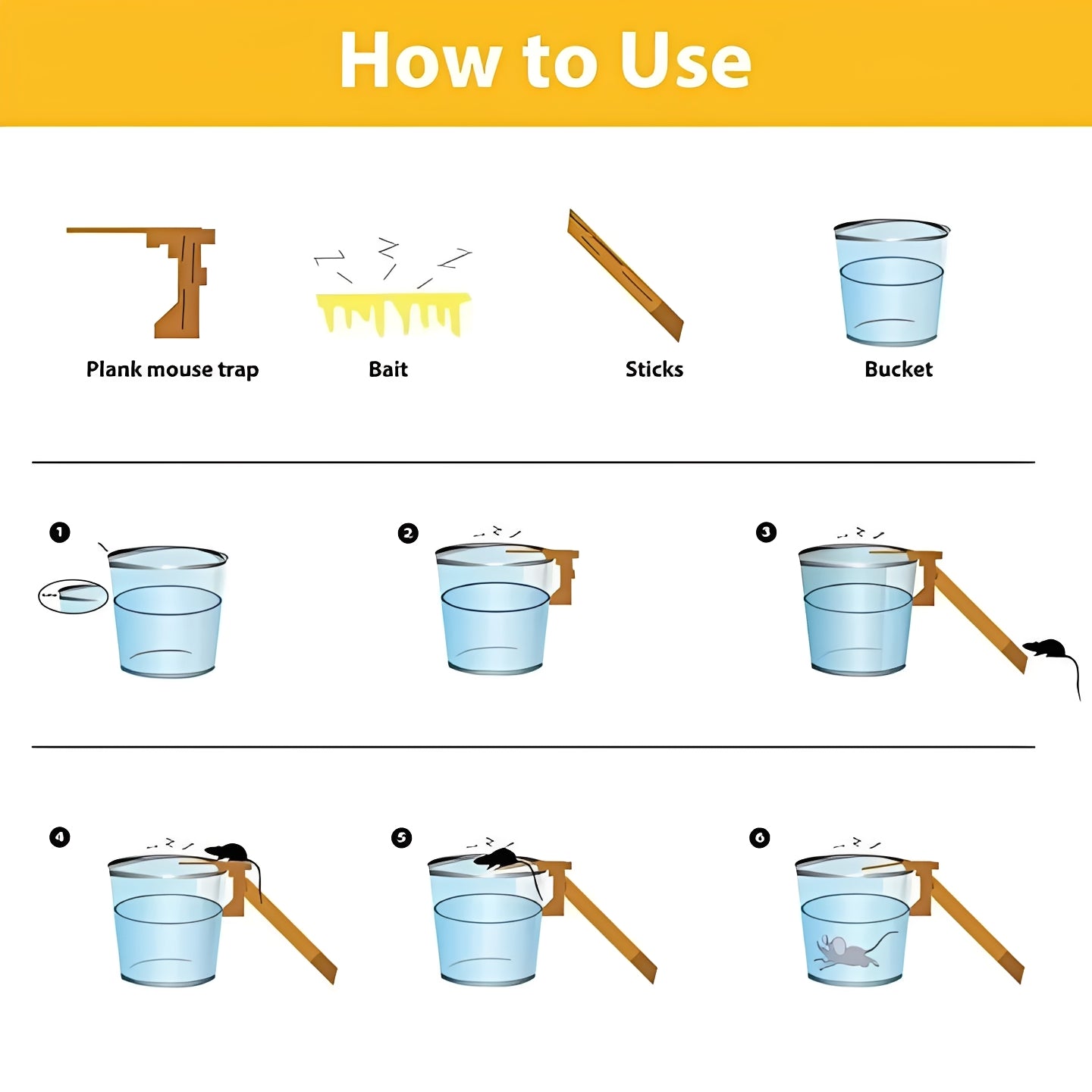 [Hometech] Reusable Walk Plank Bucket Trap Attachment