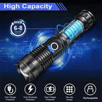 [Hometech] Rechargeable LED Flashlight with Adjustable Beam