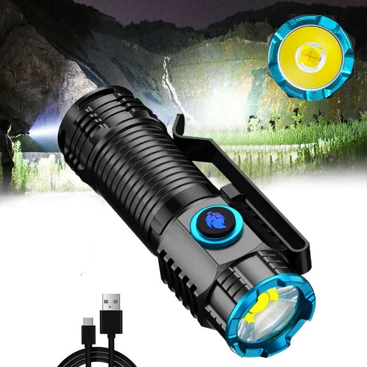 [Hometech] Rechargeable LED Flashlight with Magnetic Base