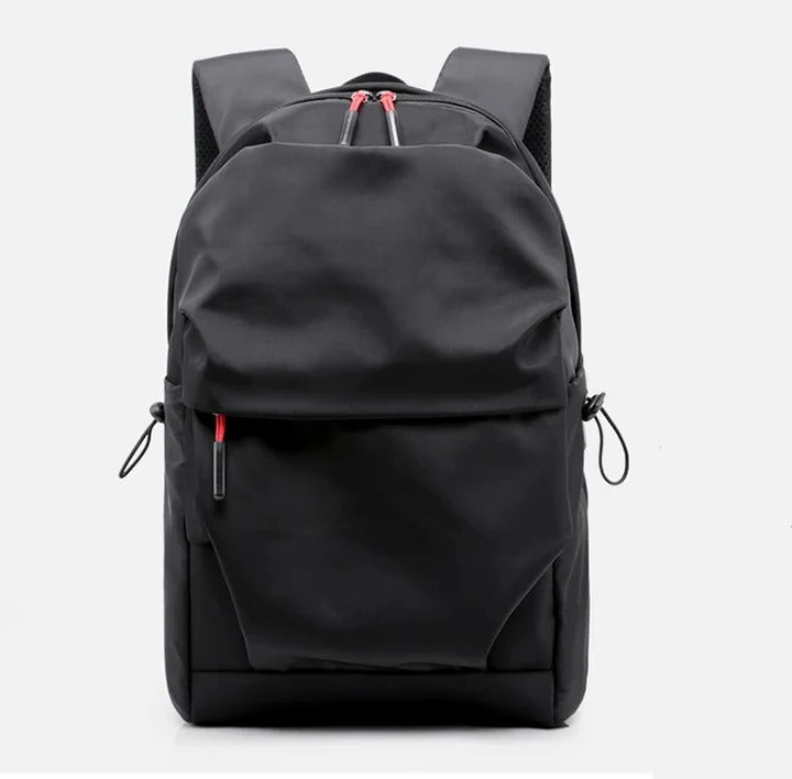 [Hometech] Black Backpack with Multiple Storage Pockets