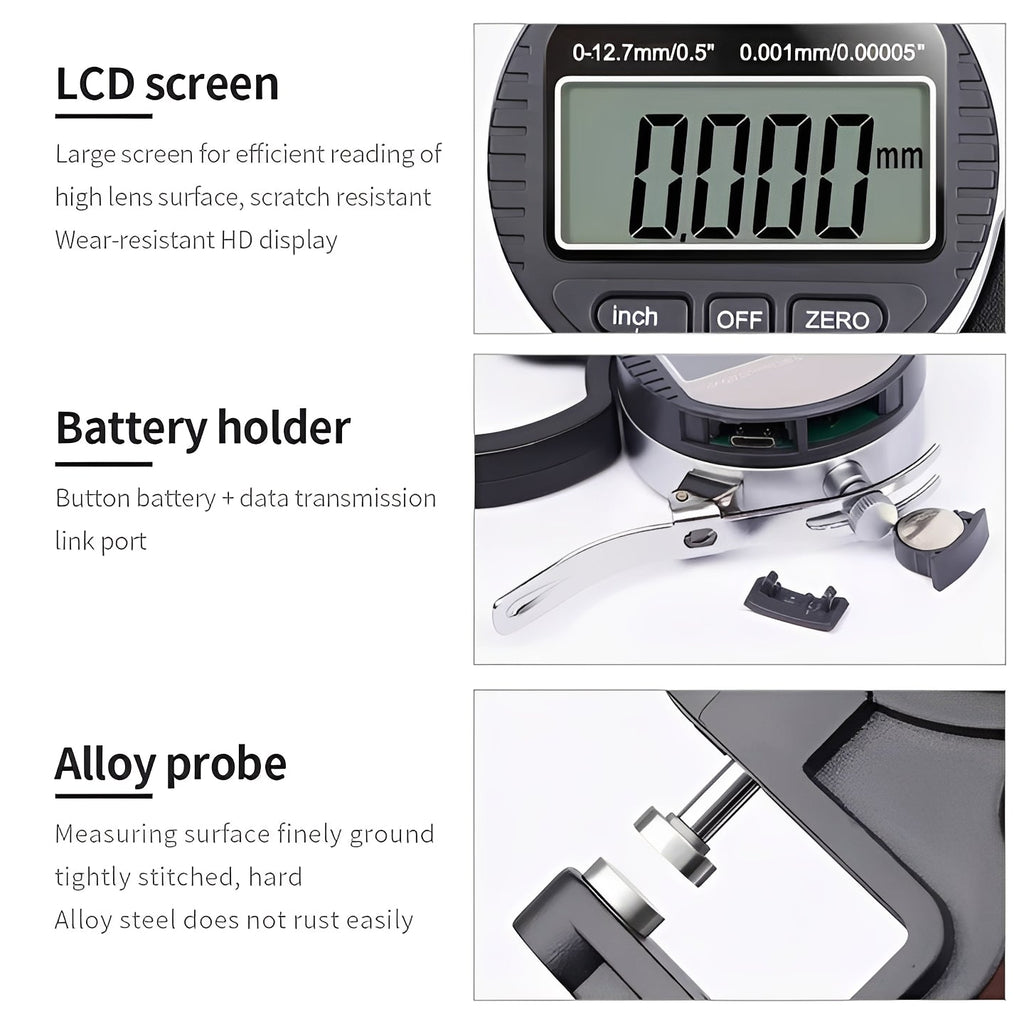 [Hometech] Handheld Digital Thickness Measuring Tool with Digital Display