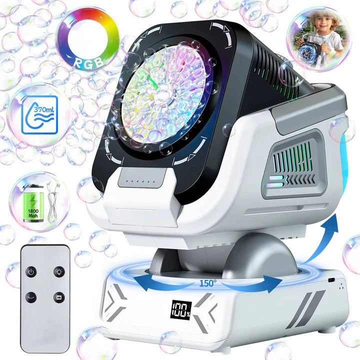 [Hometech] Bubble Blower with LED Lights and Rotating Base