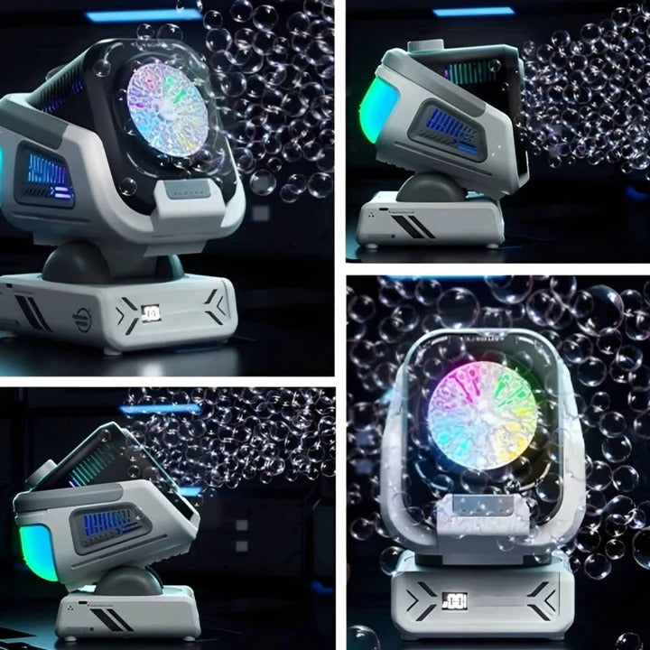 [Hometech] Bubble Blower with LED Lights and Rotating Base