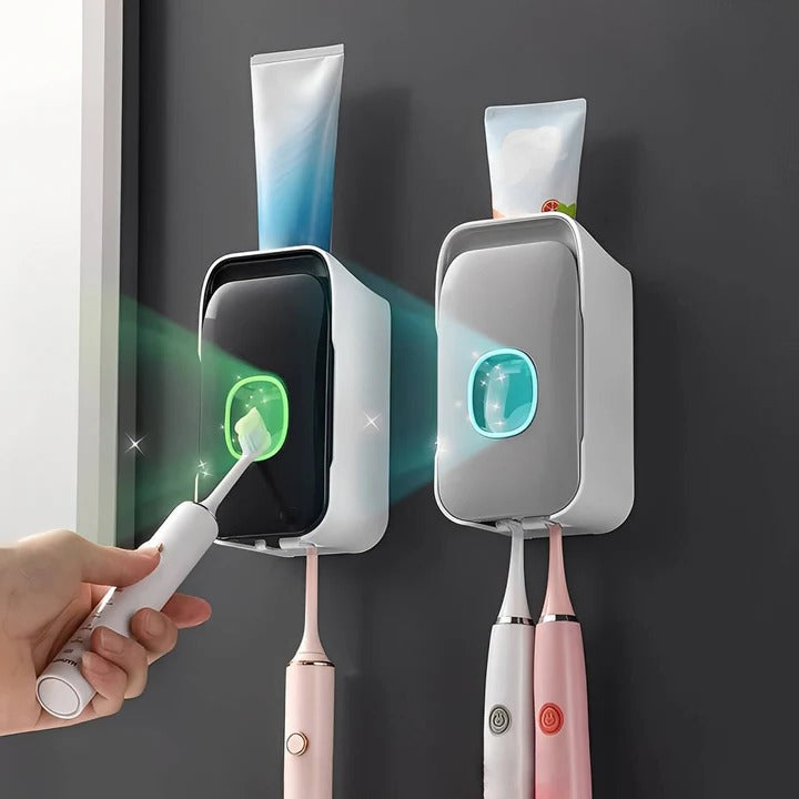 [Hometech] Wall Mounted Toothpaste Dispenser with Adhesive Installation