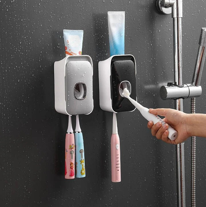 [Hometech] Wall Mounted Toothpaste Dispenser with Adhesive Installation