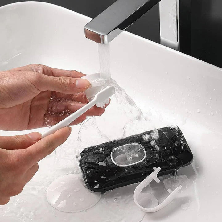 [Hometech] Wall Mounted Toothpaste Dispenser with Adhesive Installation