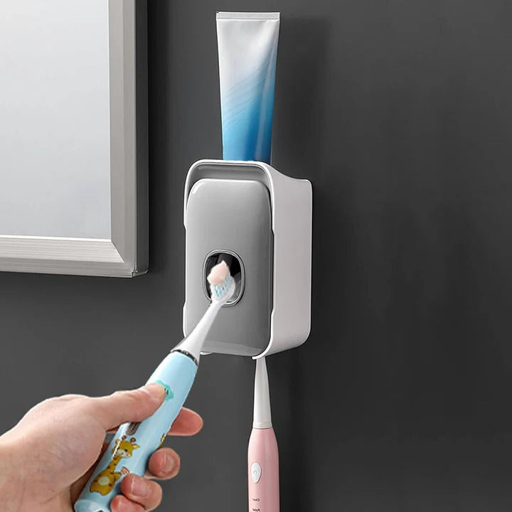 [Hometech] Wall Mounted Toothpaste Dispenser with Adhesive Installation