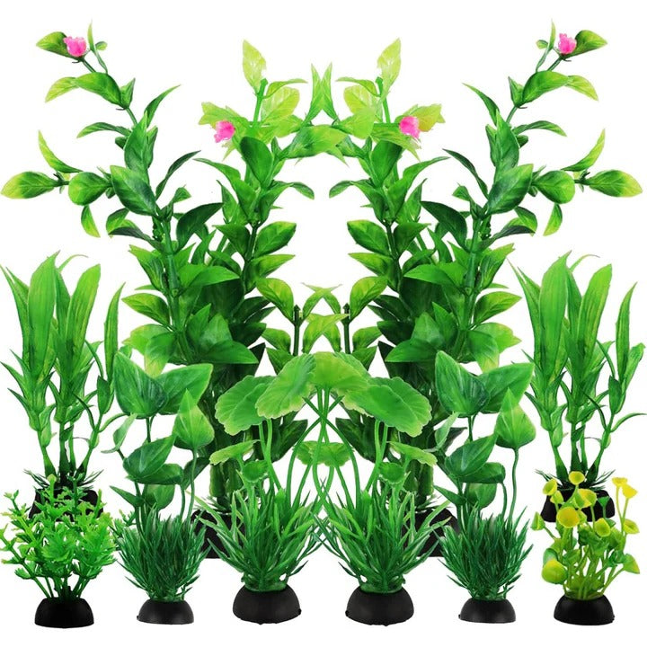 [Hometech] Decorative Artificial Plants for Fish Tanks, 10 Pieces