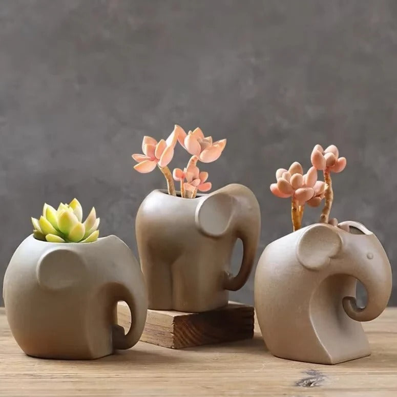 [Hometech] Animal Shaped Ceramic Succulent Planter for Desktop Pots