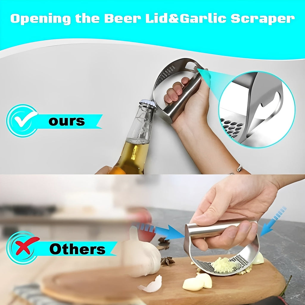 [Hometech] Stainless Steel Garlic Press Rocker for Kitchen Use