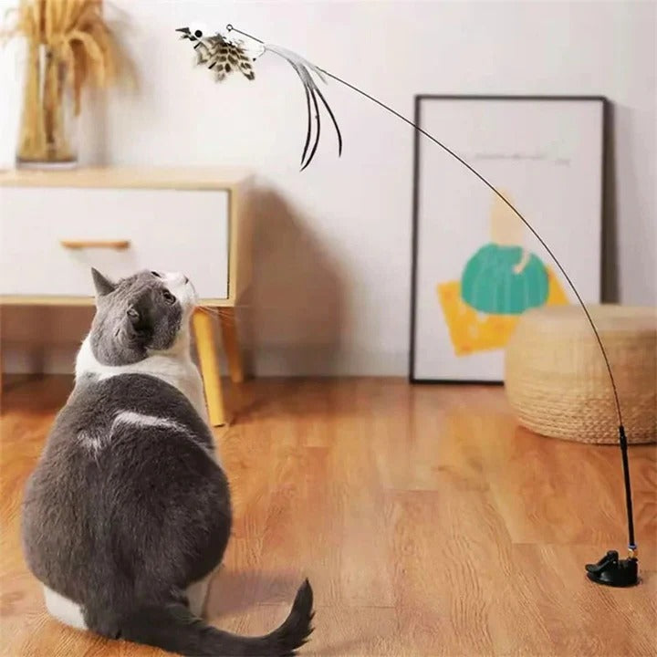 [Hometech] Plush Bird Cat Toy Set for Interactive Play