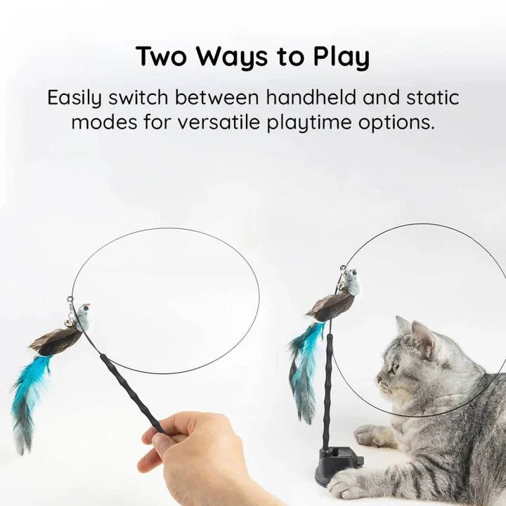 [Hometech] Plush Bird Cat Toy Set for Interactive Play