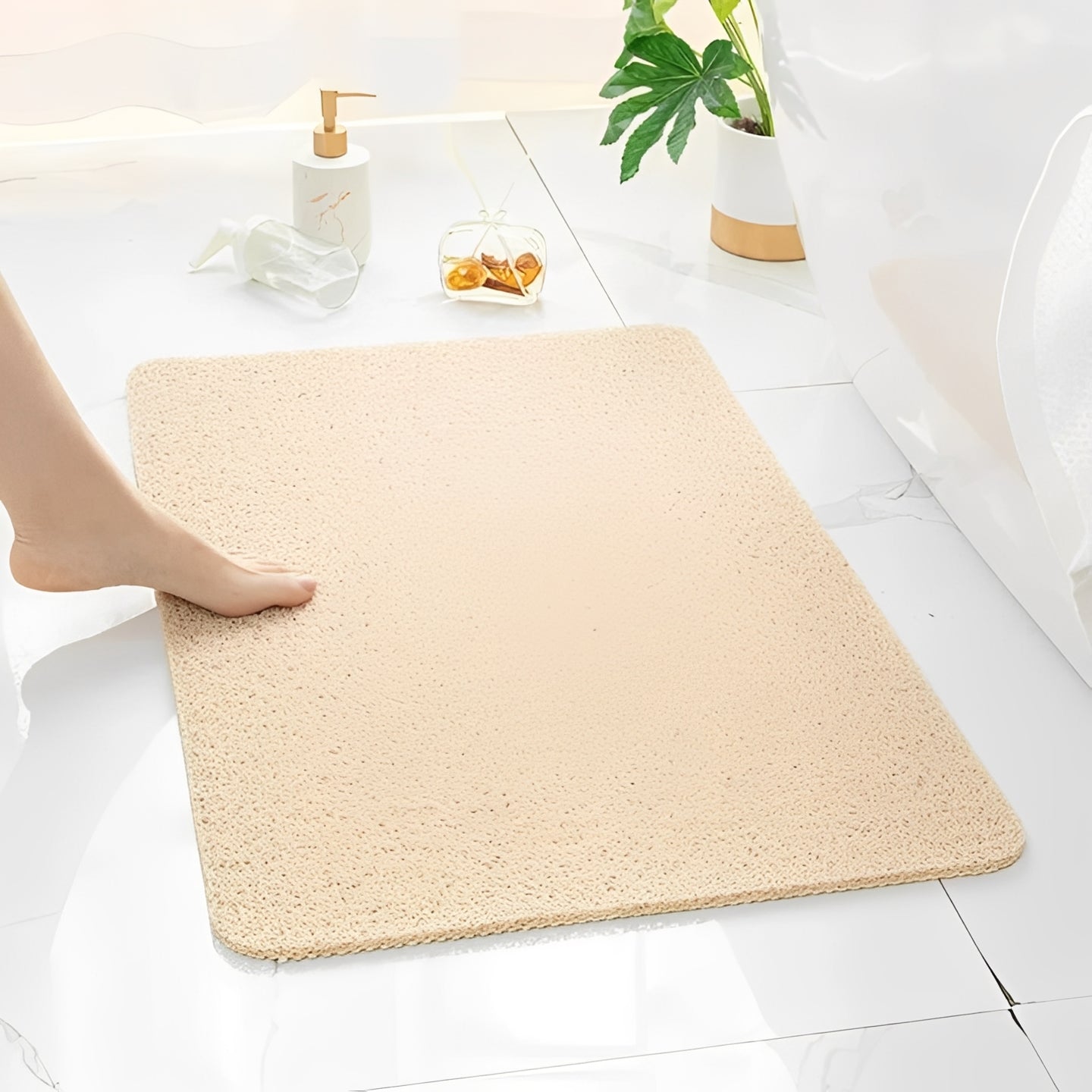 [Hometech] Bathroom Shower Mat with Non Slip Surface and Drainage Design