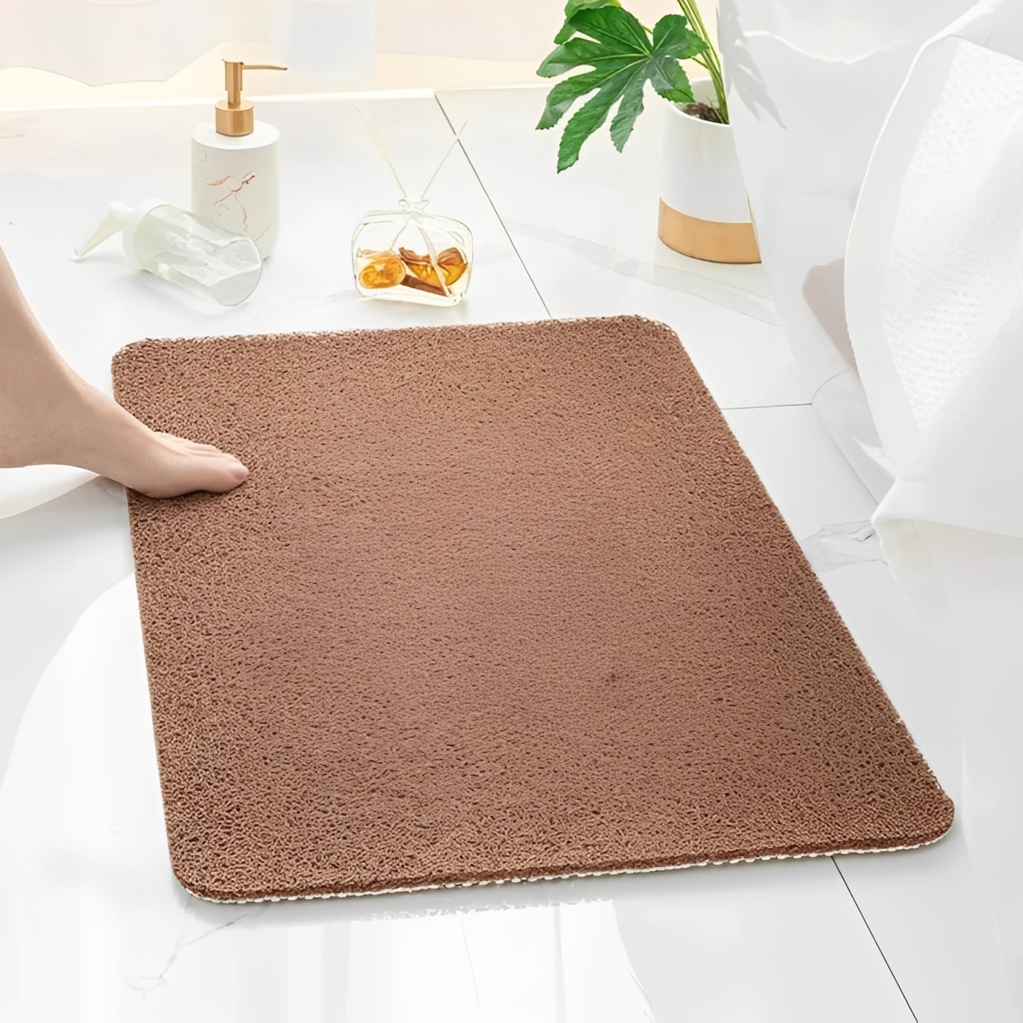 [Hometech] Bathroom Shower Mat with Non Slip Surface and Drainage Design