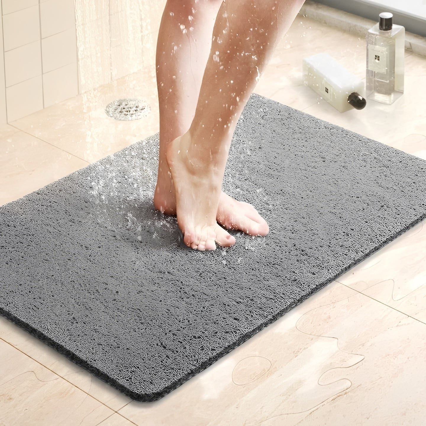 [Hometech] Bathroom Shower Mat with Non Slip Surface and Drainage Design
