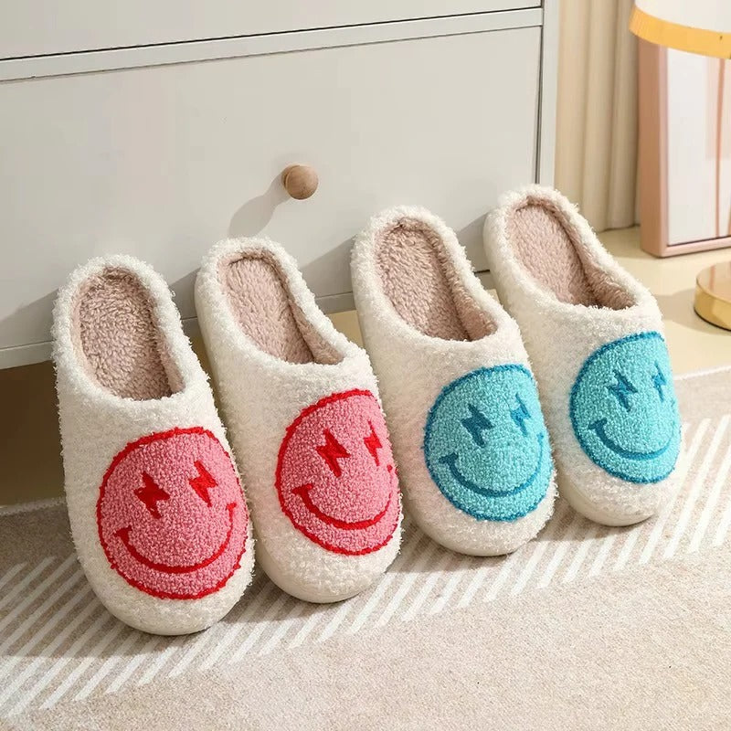 [Hometech] Plush Platform Slippers with Non Slip Sole for Indoor Winter Wear