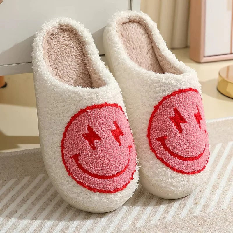 [Hometech] Plush Platform Slippers with Non Slip Sole for Indoor Winter Wear