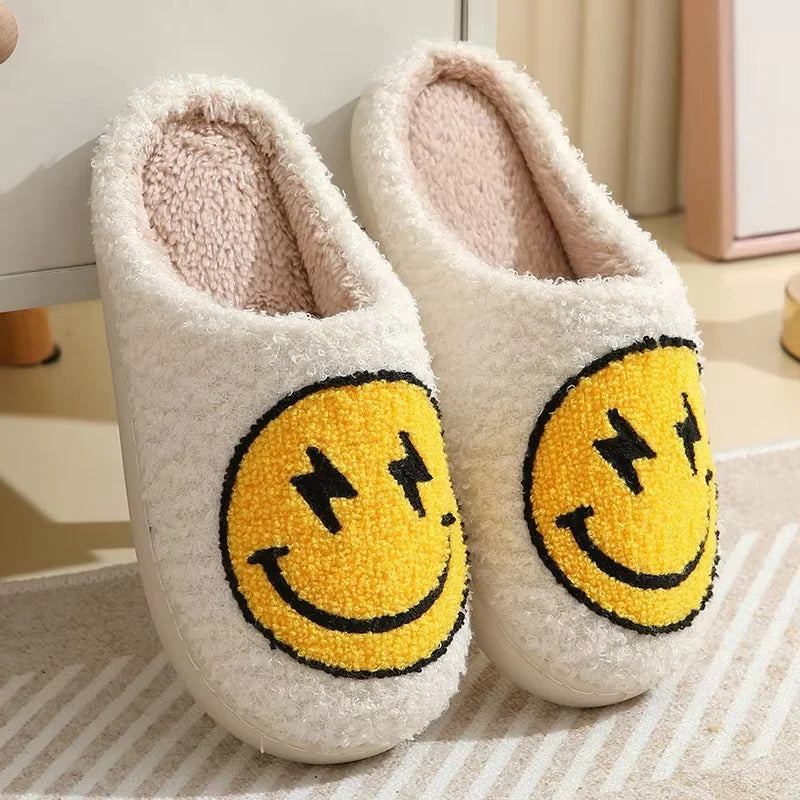 [Hometech] Plush Platform Slippers with Non Slip Sole for Indoor Winter Wear