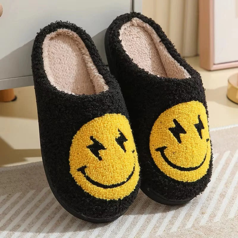 [Hometech] Plush Platform Slippers with Non Slip Sole for Indoor Winter Wear