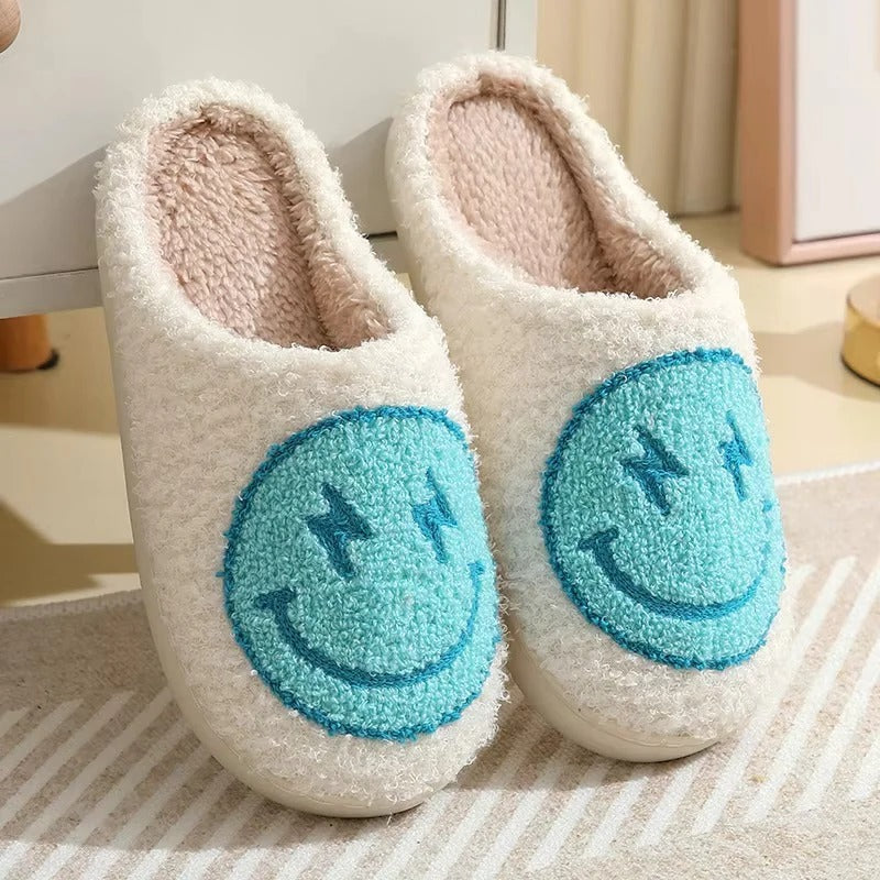[Hometech] Plush Platform Slippers with Non Slip Sole for Indoor Winter Wear