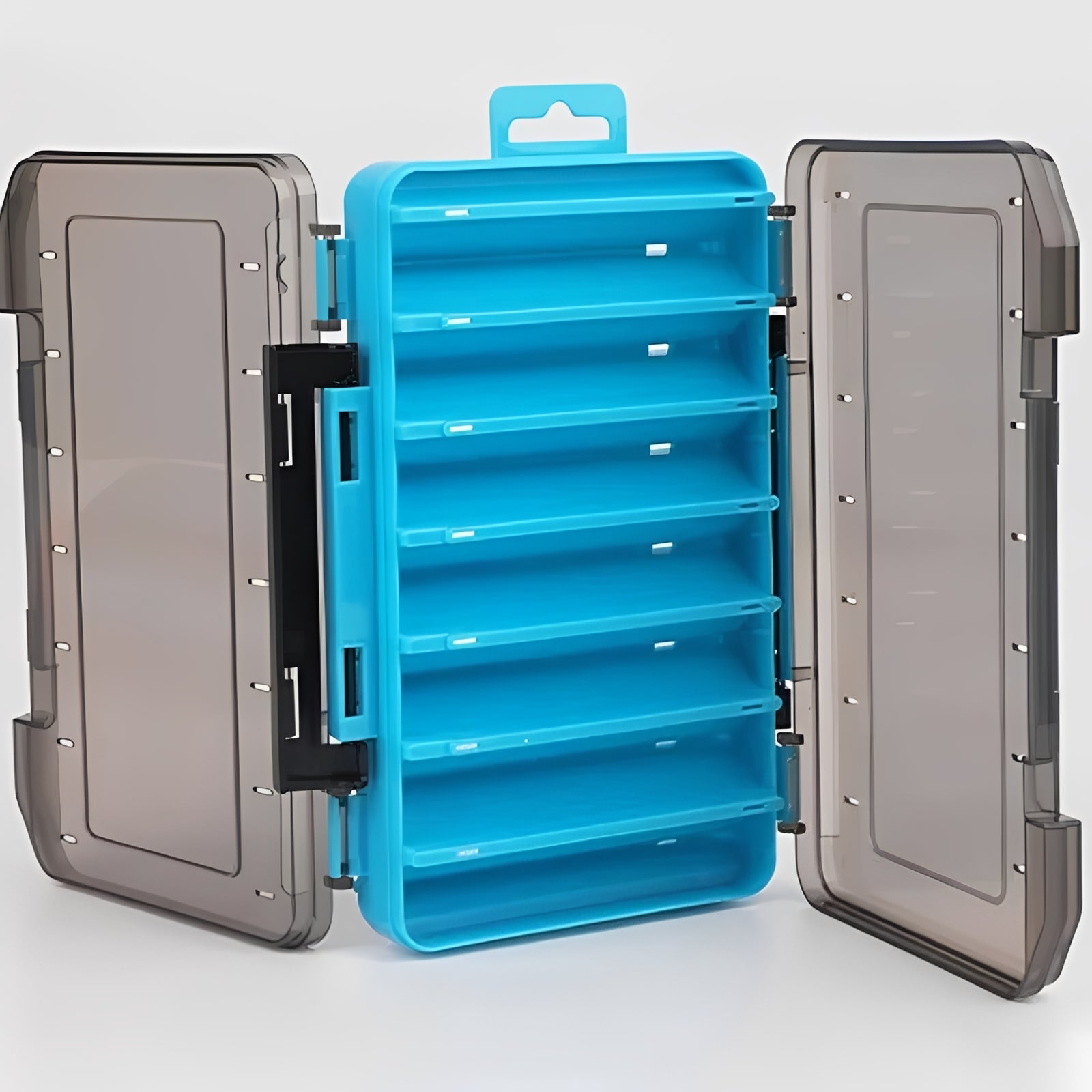 [Hometech] Fishing Tackle Box with Double Sided Compartment Storage