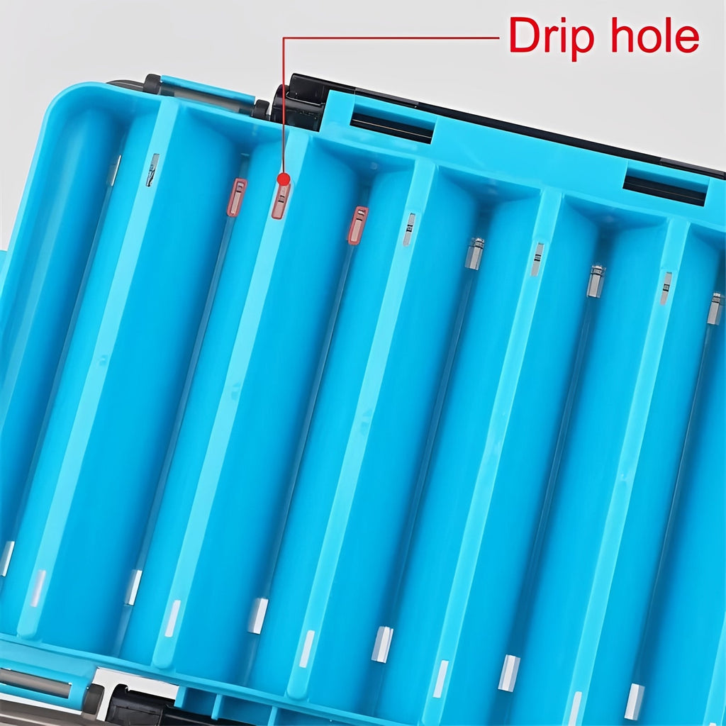 [Hometech] Fishing Tackle Box with Double Sided Compartment Storage