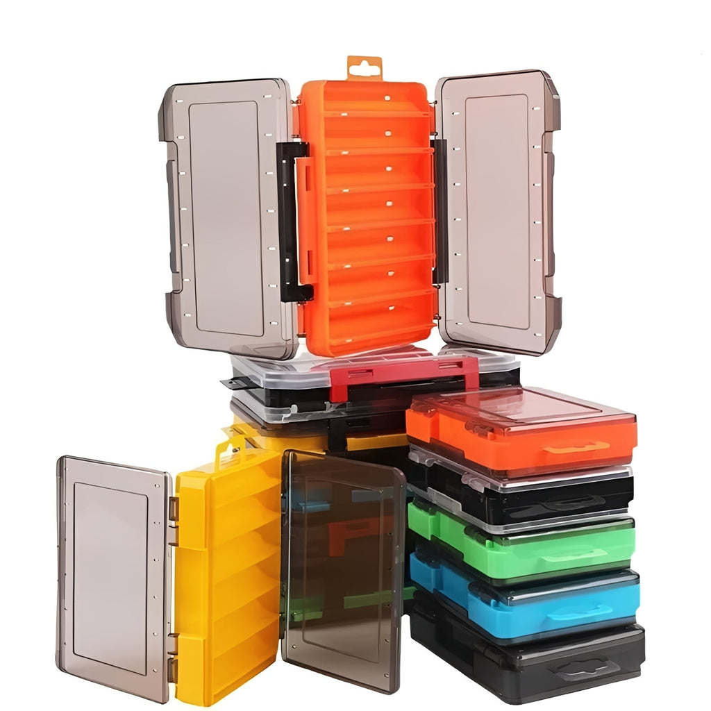 [Hometech] Fishing Tackle Box with Double Sided Compartment Storage