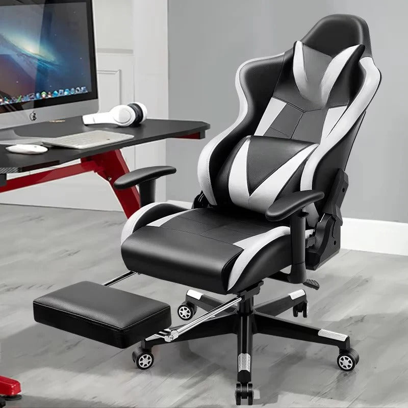 [Hometech] Gaming Chair with 180 Degree Recline and Adjustable Armrest Support