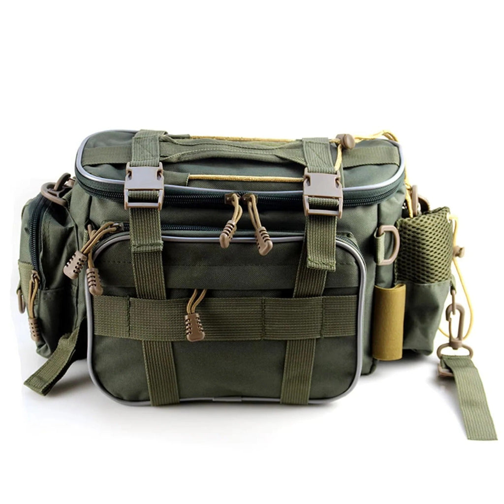 [Hometech] Fishing Gear Storage Bag with Multiple Compartments and Shoulder Strap