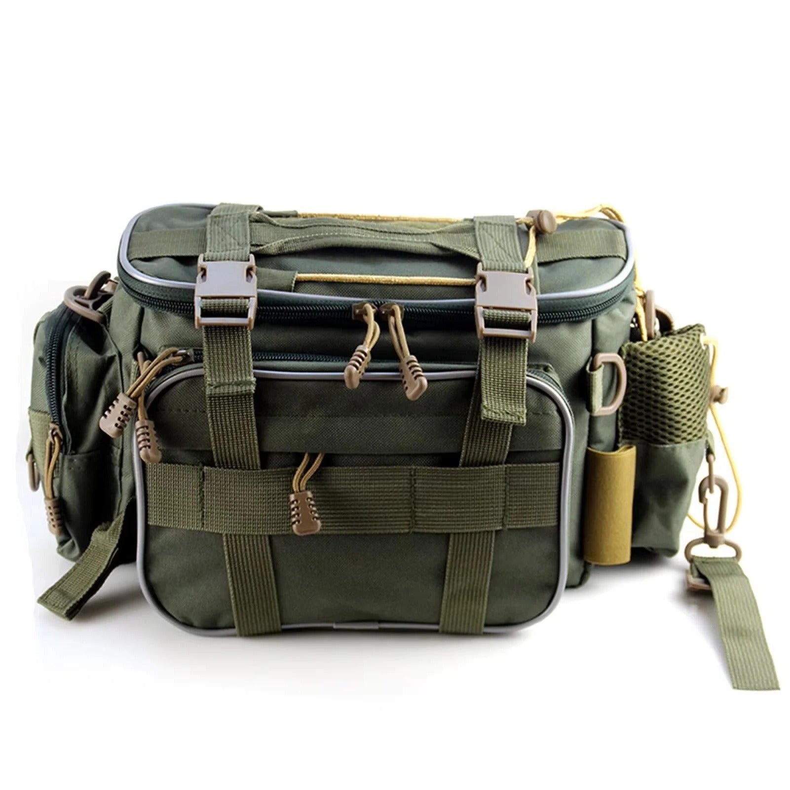[Hometech] Fishing Gear Storage Bag with Multiple Compartments and Shoulder Strap