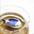 [Hometech] Porcelain Koi Fish Desktop Ornament with Blue and White Pattern