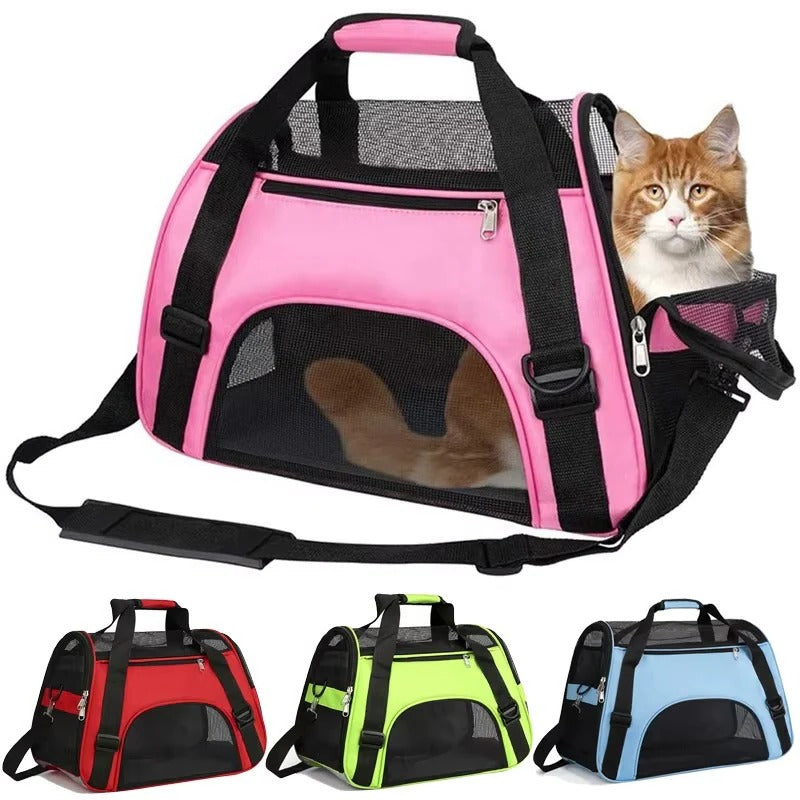 [Hometech] Breathable Mesh Pet Carrier Bag for Small Dogs and Cats
