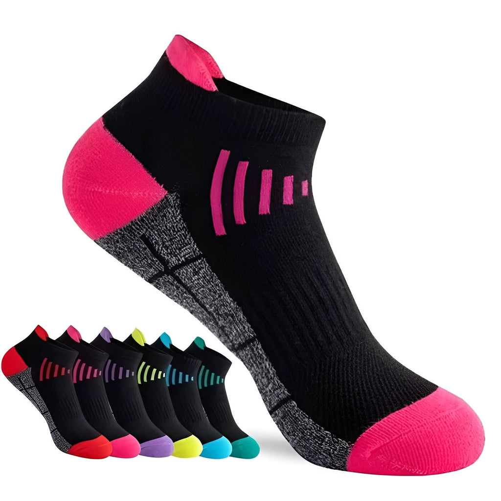 [Hometech] Low Cut Athletic Socks with Moisture Wicking, 6 Pair Set for Sports