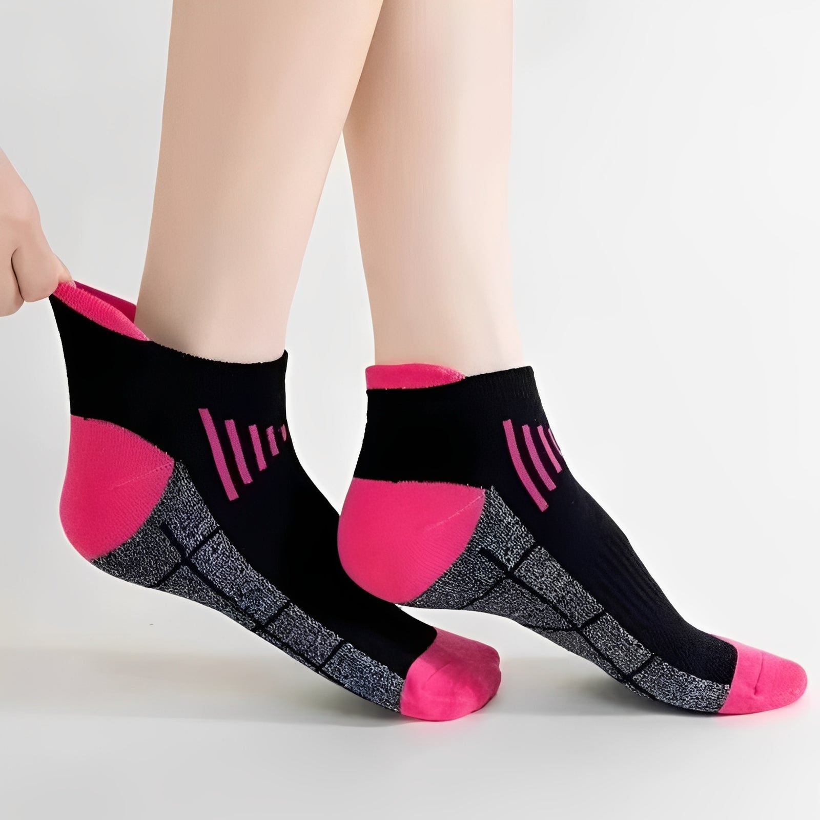 [Hometech] Low Cut Athletic Socks with Moisture Wicking, 6 Pair Set for Sports