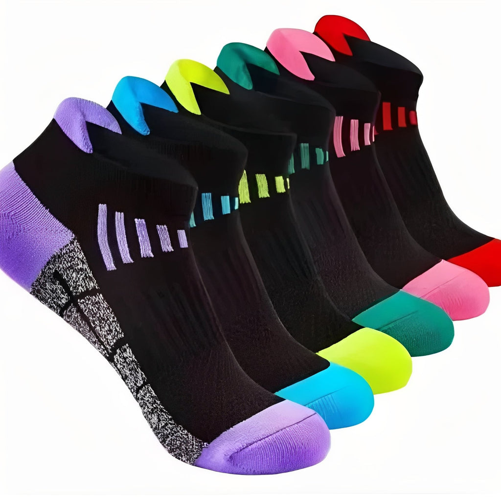 [Hometech] Low Cut Athletic Socks with Moisture Wicking, 6 Pair Set for Sports