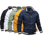 [Hometech] Men's Zip Front Bomber Jacket with Lightweight Design