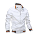 [Hometech] Men's Zip Front Bomber Jacket with Lightweight Design